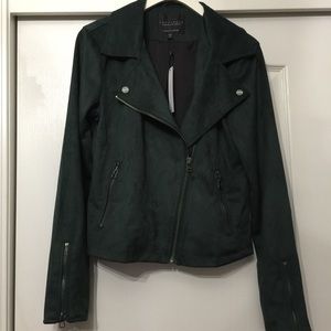 Green Sanctuary Suede Moto Jacket Size S